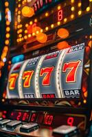 winning on Three Sevens slot machines photo