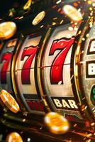 winning on Three Sevens slot machines photo