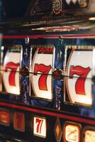 winning on Three Sevens slot machines photo