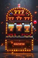 winning on Three Sevens slot machines photo