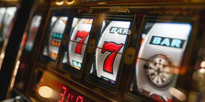 winning on Three Sevens slot machines photo