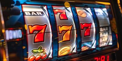 winning on Three Sevens slot machines photo