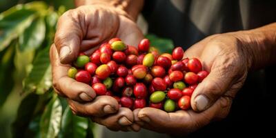 café frijoles en palmas foto