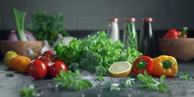 fresh vegetable salad photo