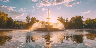 fountain in the park photo