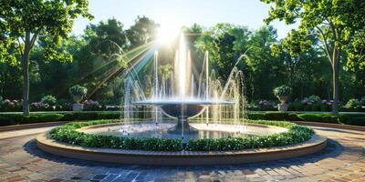 fountain in the park photo