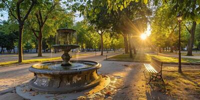 fountain in the park photo