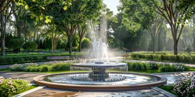 fountain in the park photo