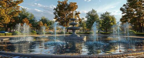 fountain in the park photo