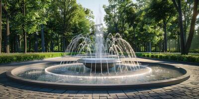 fountain in the park photo