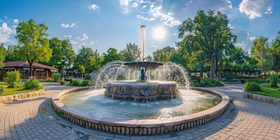 fountain in the park photo