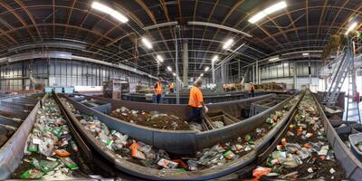 waste sorting and recycling photo