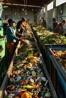 waste sorting and recycling photo
