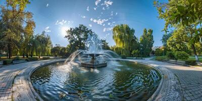 fuente en el parque foto