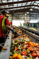 waste sorting and recycling photo