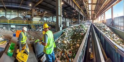 waste sorting and recycling photo