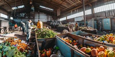 waste sorting and recycling photo
