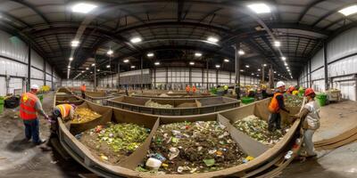 waste sorting and recycling photo