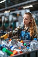 waste sorting and recycling photo