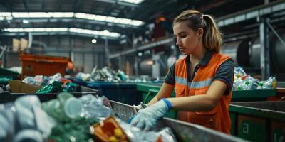 waste sorting and recycling photo