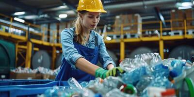 waste sorting and recycling photo