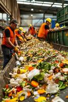 waste sorting and recycling photo