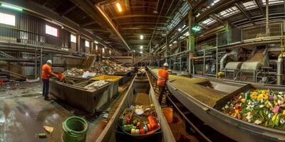 waste sorting and recycling photo