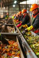 waste sorting and recycling photo