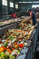 waste sorting and recycling photo