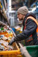 waste sorting and recycling photo