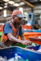 waste sorting and recycling photo