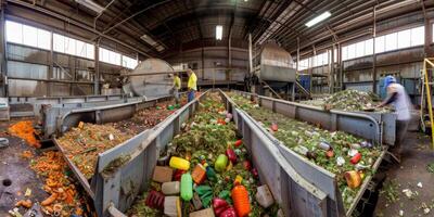 waste sorting and recycling photo