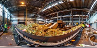 waste sorting and recycling photo