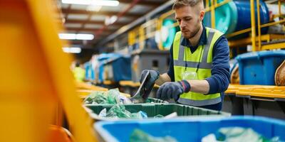 waste sorting and recycling photo