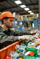 waste sorting and recycling photo