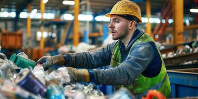waste sorting and recycling photo