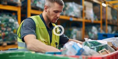 waste sorting and recycling photo
