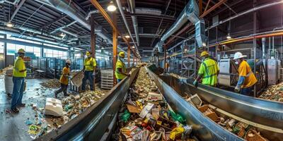 waste sorting and recycling photo