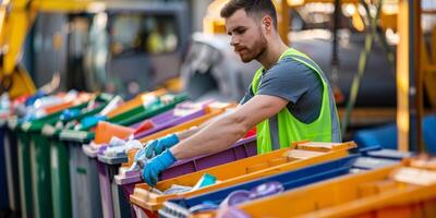 waste sorting and recycling photo