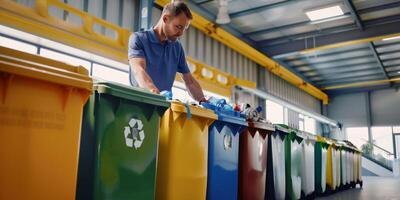 waste sorting and recycling photo