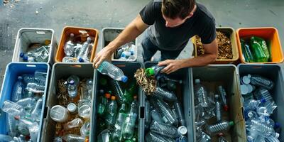 waste sorting and recycling photo