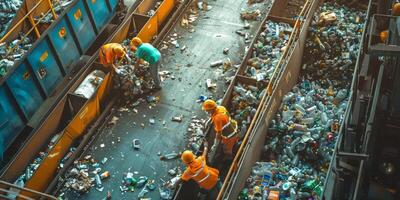 waste sorting and recycling photo