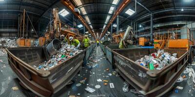 waste sorting and recycling photo