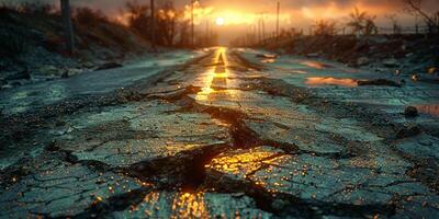 destroyed city after earthquake photo