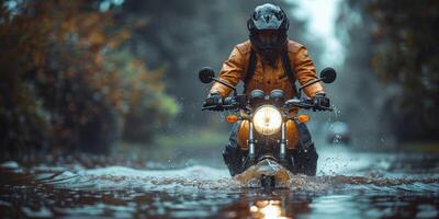 Flooded streets of the city photo