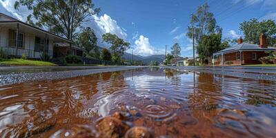 Flooded streets of the city photo
