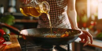 woman cooking in the kitchen photo