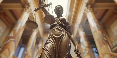 Themis is Goddess of Justice and law photo