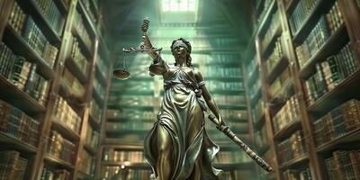 Themis is Goddess of Justice and law photo