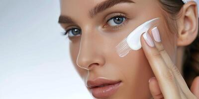 piel cuidado, cosmético procedimientos para facial cuidado foto